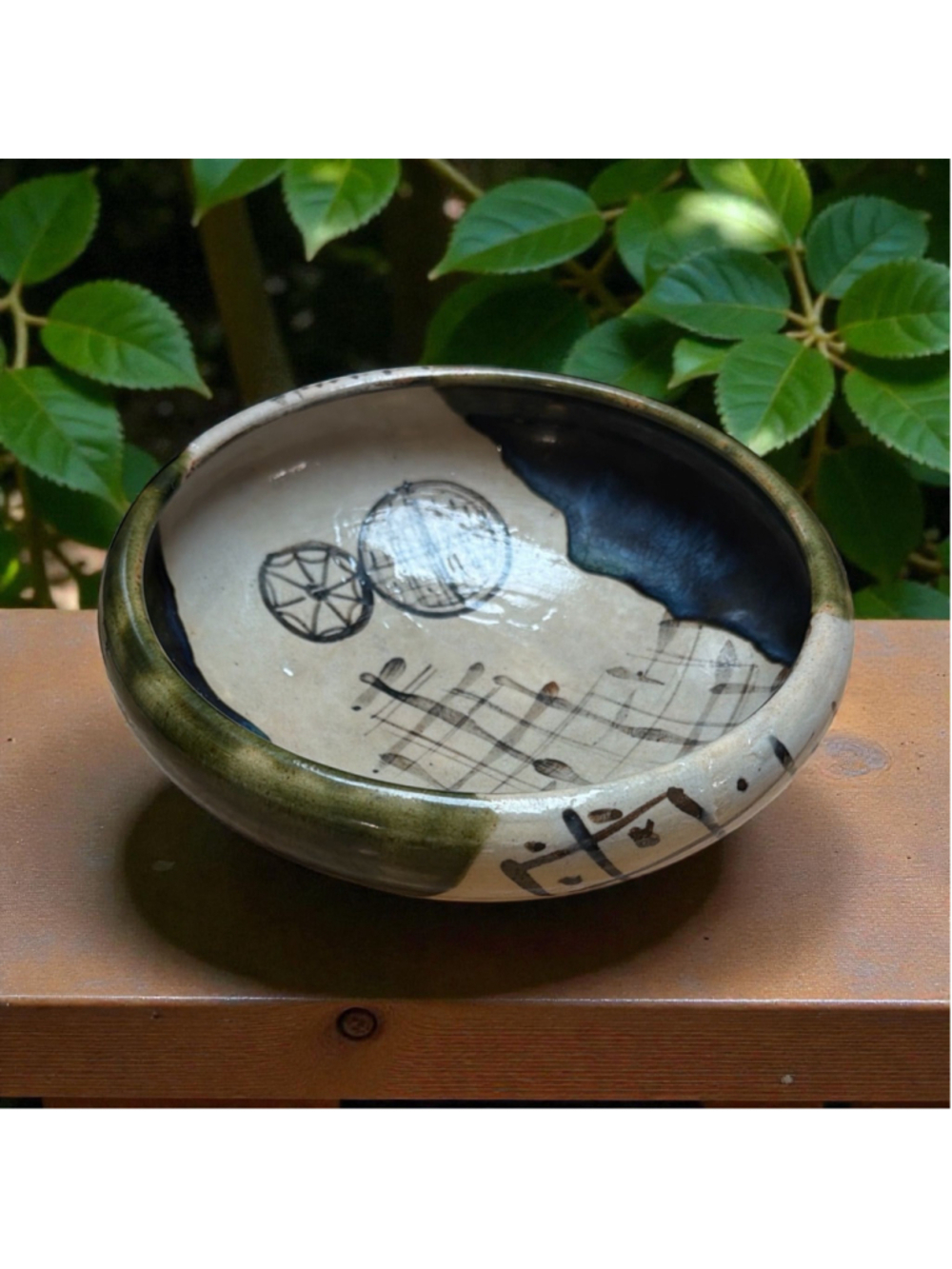 Vintage Studio Pottery Abstract Footed Bowl | Hand Thrown Ceramic Art 8.5” One o - Picture 4 of 9